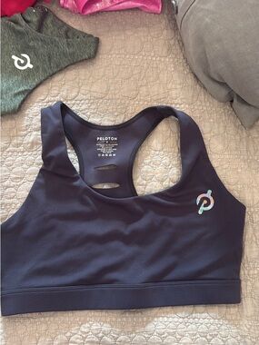 Peloton Racerback Sports Bra with Multicolor Logo